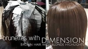How to dye a streak of hair! Brown Hair With Blonde Highlights To Blend Grey Hair Youtube
