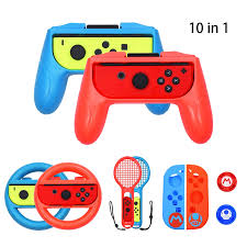 Maybe you would like to learn more about one of these? Kit De Accesorios Baratos Compatible Con Nintendo Switch Juego De Juegos Wheel Joy Con Mango Tapas De Agarre Funda De Goma Antideslizante Volantes De Videojuegos Aliexpress