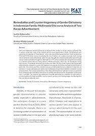 Is gray paint going out of style 2019 wanita cantik bersetubuh. Pdf Remediation And Counter Hegemony Of Gender Dichotomy In Indonesian Family Multimodal Discourse Analysis Of Two Kecap Advertisements