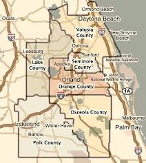 6 airlines have flights to orlando from salt lake city on a regular basis. Central Florida County Map Shows 5 Main Counties In Central Florida