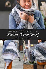 Pattern description from interweave knits, winter 2005: The Strata Bias Knit Wrap Cool As A Rock One Dog Woof