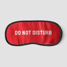 The main page lists options to configure do not disturb; Do Not Disturb Eye Mask