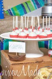 Fish centerpiece party centerpieces birthday party themes boy birthday surprise birthday birthday ideas fishing wedding baby fish cylinder vase. Fun Cake Pops At A Fishing Boy Birthday Party See More Party Ideas At Catchmyparty Com Fishing Birthday Party Fishing Birthday Fishing Theme Birthday