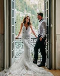 Mykonos Wedding with Bride in Boho Rue De Seine Dakota Wedding Dress with  Fringe Detail