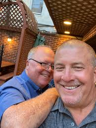 Kuhner, Charlie Basher, and Tom Basher at IB employee party. 1985?