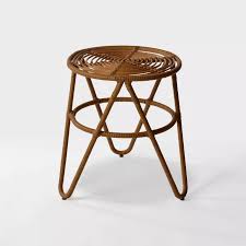 Sydney Natural Resin Wicker Patio Side Table Natural Opalhouse Target In 2020 Patio Side Table Patio Accent Table Resin Wicker