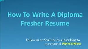 Mit grant for graduate students with children. How To Write A Diploma Fresher Resume Diploma Fresher Resume Resume For Diploma Fresher Youtube