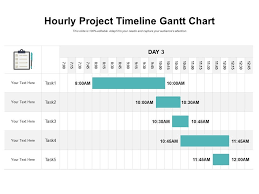 Download free project timeline in excel template. Hourly Project Timeline Gantt Chart Template Presentation Sample Of Ppt Presentation Presentation Background Images