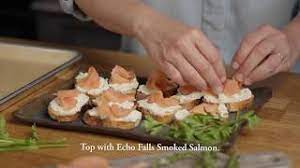 Ingredients sockeye salmon, salt, natural hardwood smoked. Echo Falls Smoked Salmon Crostinis Recipe Youtube