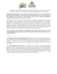 United states of america committee: Position Paper Of The Philippine Action For Youth Offenders Payo And The Child Rights Network Crn On Lowering Of The Minimum Age Of Criminal Responsibility Child Rights Coalition Asia