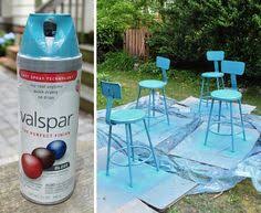 Spray Painting Metal Kitchen Stools A Happy Turquoise Color Young House Love Metallic Painted Furniture Metallic Spray Paint Metallic Paint