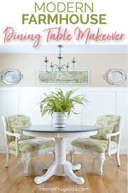 Here's what the table looked like when i bought it for $40! Modern Farmhouse Gray And White Dining Table Makeover Interior Frugalista