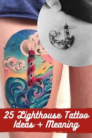 Beautiful cardinal bird tattoo on leg. 25 Lighthouse Tattoo Ideas Meaning Tattooglee