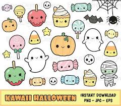 Halloween Kawaii Clipart Set Cute Halloween Clip Art Kawaii Pumpkin Ghost Candy Cliparts Planner Clipart Vector Graphics Downloadable Kawaii Clipart Cute Halloween Drawings Kawaii Halloween