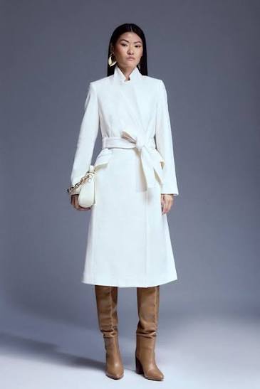White Wool Coats | Ivory Wool Coats | Karen Millen