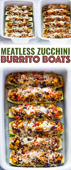 Meatless Zucchini Burrito Boats Gimme Delicious