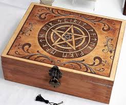 Lockable Engraved Pentagram Wooden Box Laser Engraved Wooden Boxes Engraved Wooden Boxes Wooden Boxes