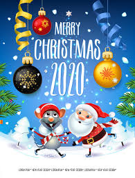Share the best gifs now >>> 2020 Happy Christmas Cartoon Greeting Card Vector Free Download
