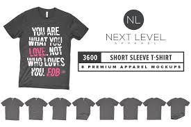 Next Level 3600 Short Sleeve T Shirt Free Psd Mockups Templates Mockup Free Psd Business Card Logo