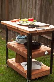 How To Make A Diy Rolling Grill Cart And Bbq Prep Station Diy Grill Table Bbq Table Outdoor Serving Station