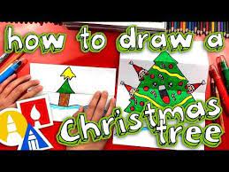 4 How To Draw A Christmas Tree Folding Surprise Youtube Art For Kids Hub Christmas Tree Drawing Christmas Drawing