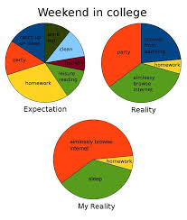 Every Weekend Funny Pie Charts College Humor Weekend Humor