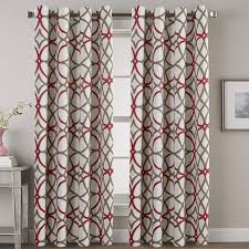 China chinese curtains china blackout curtain fabric pvc china knitted curtains. Blackout Curtains 108 Inches Long 2 Panels Elegant Print Taupe And Red Geo Pattern Home Decoration Grommet Thermal Insulated Window Treatment Drapes For High Ceiling Living Room Buy Online In Bahamas