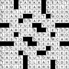 To provide correct information between people with a different language background one might use a spelling alphabet, where every letter and number is described by a word, like america for. La Times Crossword 14 Sep 20 Monday Laxcrossword Com