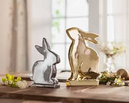 porzellan hase metallic 2er set