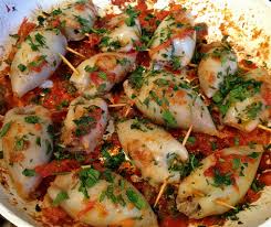Traditional italian christmas recipes for the eve of the seven fishes featuring recipes for seafood appetizers, soups, risotto, salads, seafood entrees many italians also refer to it as the eve of the seven fishes. Stuffed Calamari Recipe In The Feast Of The 7 Fish By Daniel Bellino Zwicke On Amazon Http Www Amazon Co Italian Fish Recipes Calamari Recipes Fish Dinner