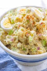Add the mayo mixture to the potato salad and stir to combine. Traditional Creamy Potato Salad Saving Room For Dessert