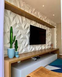 Interiores Insights No Instagram Painel De Tv 3d E Rack De Madeira Projet Em 2020 Decoracao De Sala De Apartamento Decoracao Sala Simples Decoracao Da Sala