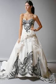 Black And White Wedding Gowns Pictures Black And White Wedding Dresses Buy Cheap White And Black Wedding Dresses Organza A Lin Black White Wedding Dress Wedding Dress Organza Black Wedding Dresses