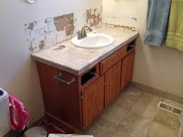 Master bath was redone in the 70's, bad. Remodelaholic Updated Bathroom Single Sink Vanity To Double Sink