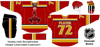 Nhl Expansion Series Concept Hamilton Scorpions Home Uniform Jersey Design Hockey Jersey Ice Hockey