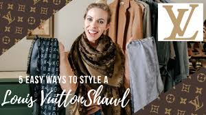 Bnib louis vuitton volez, voguez, voyagez lv wool cashmere scarf | very rare. 5 Easy Ways To Style A Louis Vuitton Shawl Scarf Plus Many More Youtube