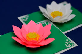 Learn to make pop up flower bouquet cards for mother's day or any special occasion. Lotus Flower Pop Up Card Template Creative Pop Up Cards