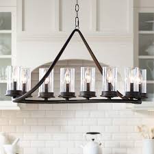 Heritage 44 W Bronze 10 Lt Kitchen Island Light Chandelier W6827 Lamps Plus