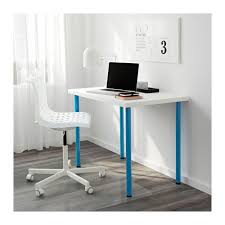 Linnmon Adils Table Blanc Bleu 100x60 Cm Ikea Home Office Layouts Ikea Home Office Accessories