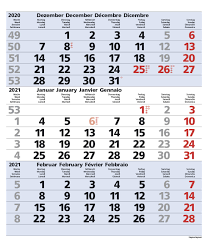 Das jahr 2021 hat 52 kalenderwochen und beginnt am freitag, den 1. 3 Monats Planer Comfort Blau 2021 3 Monatskalender Gross I Wandplaner Burokalender Mit Datumsschieber Vor Und Nachmonat Und Jahresubersicht I 30 X 39 Cm Korsch Verlag Amazon De Bucher
