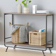 Spector 39 8 Console Table In 2020 Entryway Table With Storage Industrial Console Tables Vintage Sofa