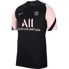 Tudo sobre camisas de futebol. Camisa Paris Saint Germain Treino 21 22 Nike Masculina Preto Rosa Netshoes