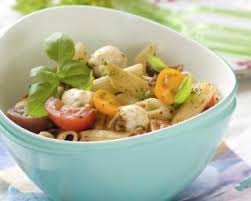 Recette De Salade De Pates Froides Aux Tomates Basilic Et Mozzarella Recette Salade De Pates Froide Salade De Pates Recette Salade De Pates