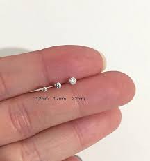 Tiny Micro Crystal Diamond Earrings Nose Piercing 1 2mm 1 7