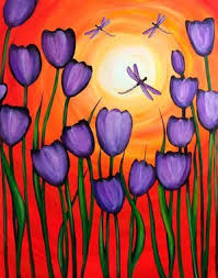 Resultado De Imagen Para Paint Night Paintings Flower Arte Naif Arte En Lienzo Trabajos De Arte