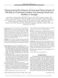 Eileen baral is an american actress who is best known for nanny and the professor (1970), mirage (1965) and i spy. Pdf Characterizing The Influence Of Structural Determinants Of Hiv Risk On Consistent Condom Use Among Female Sex Workers In Senegal
