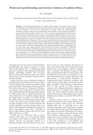Pdf Proterozoic Geochronology And Tectonic Evolution Of Southern Africa