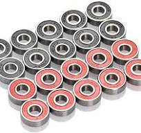 TIMESETL 20 Pack 608-2RS Ball Bearings, Double Rubber Sealed Miniature Deep  Groove 608RS Bearings for Skateboards, Inline Skates, Scooters, Roller ...