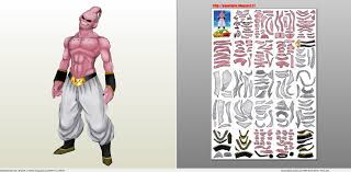 Papercraft Pdo File Template For Dragonball Z Super Buu Hd Dragon Ball Dragon Ball Z Paper Models