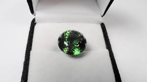 Tourmaline Gem With Appraisal A 14 85ct Tourmaline Portuguese Round Natural Gemstone Natural Gemstones Gemstones Green Tourmaline